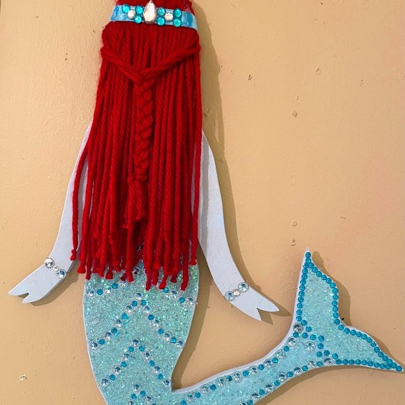 HANDCRAFTED MERMAID WALL ART - Picture 1 of 2